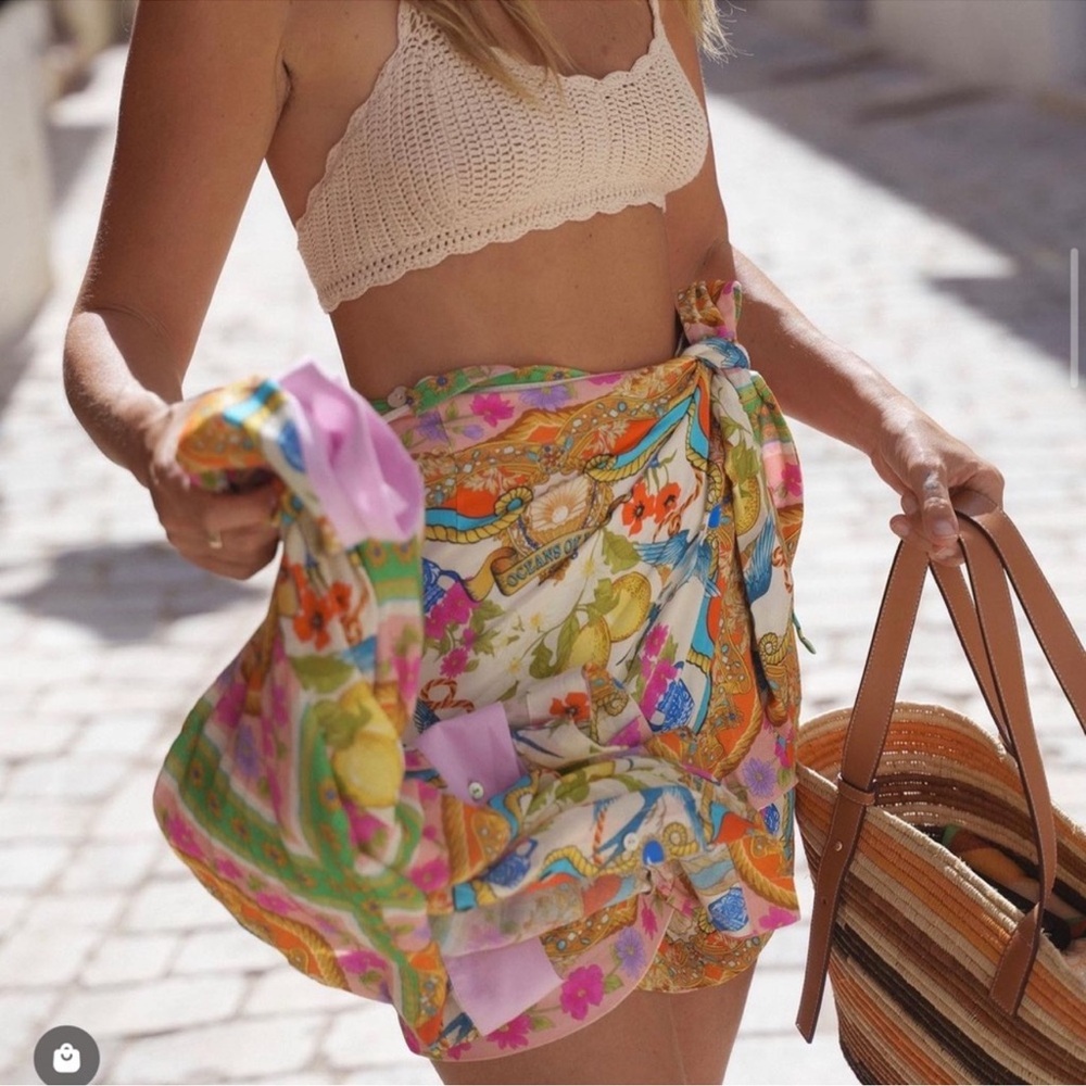 Spell Maddelena Mosaic Oceans of Love Wrap Skirt